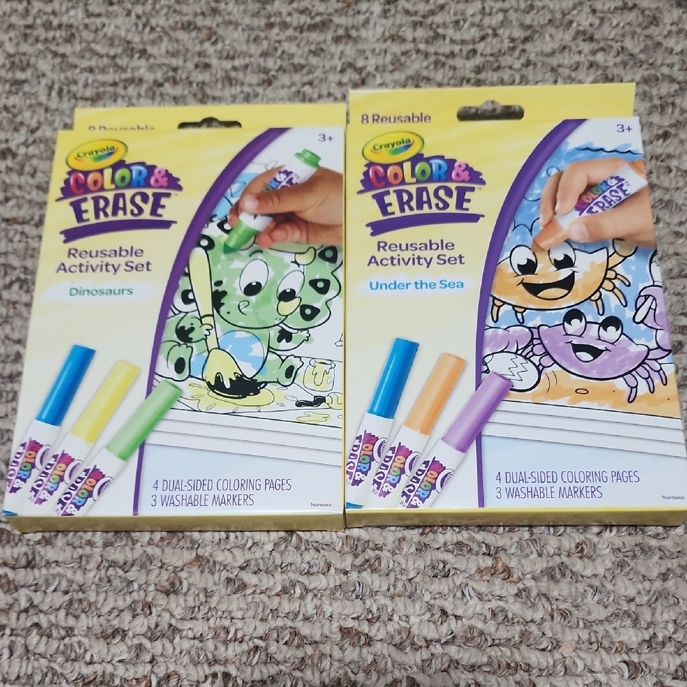 New Crayola Color & Erase Reusable Activity Sets